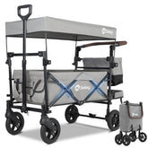 Sekey 150KG Faltbarer Bollerwagenmit Dach, Bollerwagen Kinder Handwagen, 5050