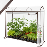 Sekey Dachdesign Gewächshaus Tomatengewächshaus – Foliengewächshaus mit Schrägdach, stabil & winterfest, für Balkon und Garten, 180 × 150 × 50 cm