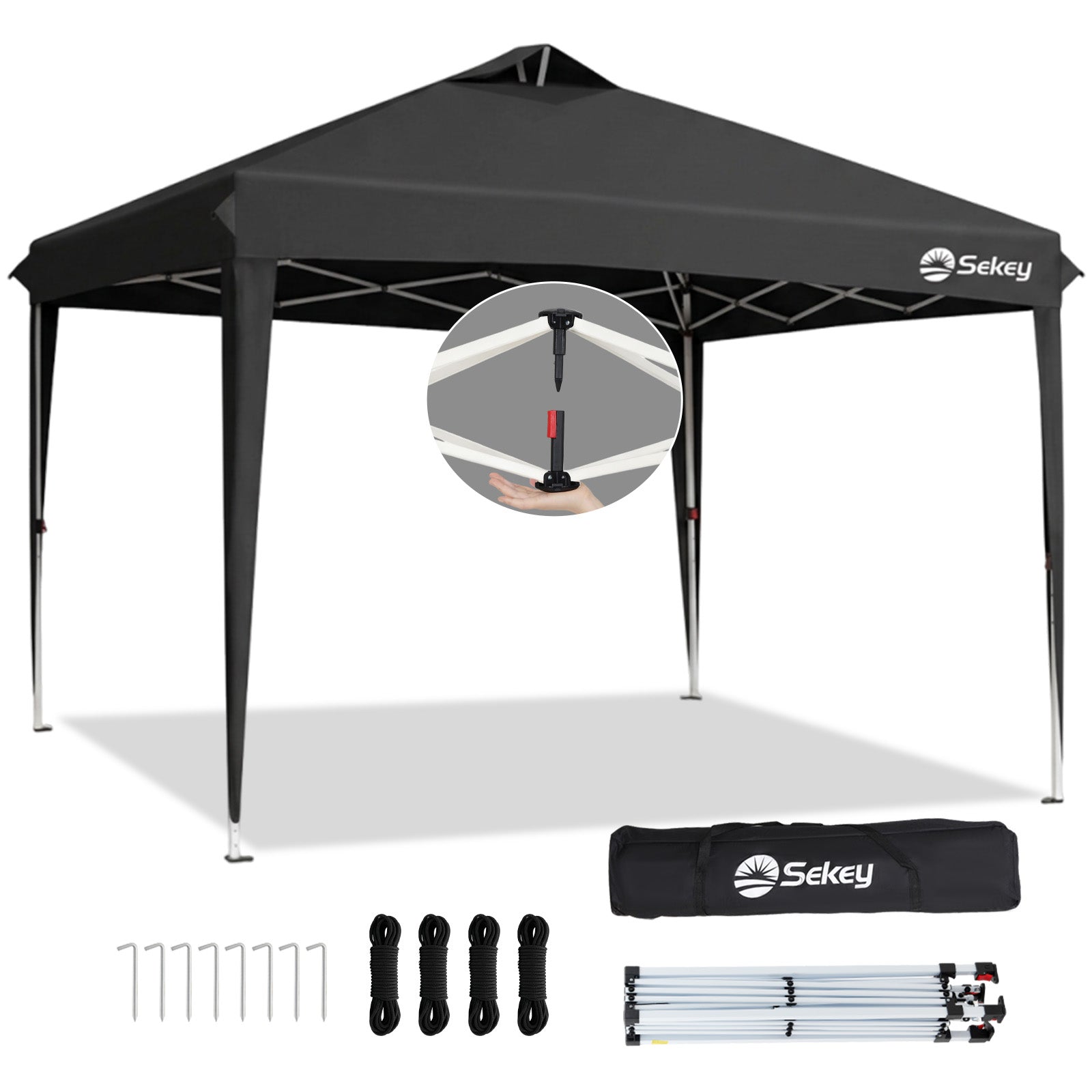 Sekey Pop Up Pavillon 3x3 m Wasserdicht & Winterfest – Faltpavillon mi – sekeymall
