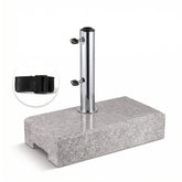 Sunula Granit Sonnenschirmständer 25 kg für Balkon & Garten, Edelstahlrohr, für Schirmstangen 22–38 mm, halbe Terrassenplatte 45×22,5 cm, witterungsbeständig