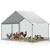 Sekey XXL Hühnerstall 2x3x2m winterfest & begehbar – Freilaufgehege für 4–15 Hühner, feuerverzinkte Voliere mit UV-Dach, fuchs- & mardersicher