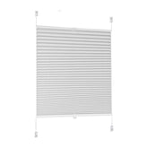 Sekey Plissee ohne Bohren, Lichtdurchlässiges Fensterplissee aus Vliesstoff, Klemmfix Jalousie, Weiß