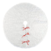 Salcar Weihnachtsbaumdecke Weiß – Runde Plüsch Christbaumdecke aus Kunstfell, Deko für Weihnachtsbaum, Party & Hochzeit Salcar