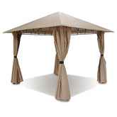 Sekey Garten Pavillon 3x3 m Wasserdicht Stabil Partyzelt, Gartenzelt mit 4 Seitenteile Reißverschluss, 180g/㎡ Polyester Sekey