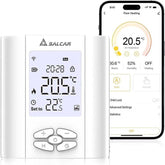 Salcar WiFi Raumthermostat mit Luftfeuchtigkei, Smart Thermostat Salcar