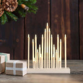 Salcar LED Adventsleuchter Stern – Batteriebetriebener Lichterbogen mit 20 LEDs, Warmweiß – Weihnachtsdeko für Fenster & Tisch Salcar