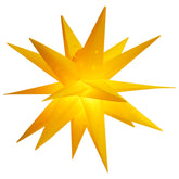 Salcar LED Papierstern 60 cm – Beleuchteter 3D Weihnachtsstern Gelb mit 18 Spitzen, Warmweißes Licht, Hängende Weihnachtsdeko für Fenster & Innenbereich