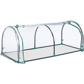 Sunula Gewächshaus 50x130x60 cm – Stabiler Stahlrahmen mit PVC-Abdeckung, Roll-Up Tür, Einfacher Stecksystem Aufbau, Transparent & Grün, Ideal für Pflanzen, Gemüse & Blumen Sunula