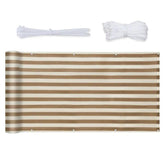 Sekey Balkon Sichtschutz aus 220 g/m² HDPE,Braun-gelb gestreift Sekey