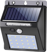 Salcar Solar Wandleuchten mit Bewegungsmelder, 800 Lumen, Warmweiß, IP44 Wasserdicht – Solarlampen für Außenbereich, Garten, Balkon, Terrasse SEKEYMALL