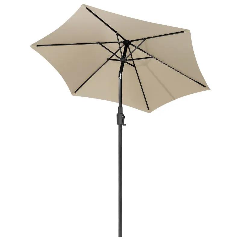 sonnensegel mast mit kurbel Sekey 220 cm Sonnenschirm mit Kurbel und Auto Kippen, Sonnenschutz – sekeymall