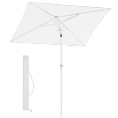 Sekey 180 x 125 cm balcony umbrella rectangular with protective cover, sun protection UV50+