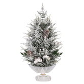 Salcar Künstlicher Mini-Weihnachtsbaum 50 cm – Mit Christbaumschmuck, Tannenzapfen & roten Beeren – Aus 100 % PE, stabil & wiederverwendbar