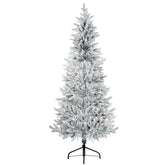 Salcar Halb-Weihnachtsbaum mit Schnee 180/210 cm – Künstlicher Christbaum aus 100 % PE