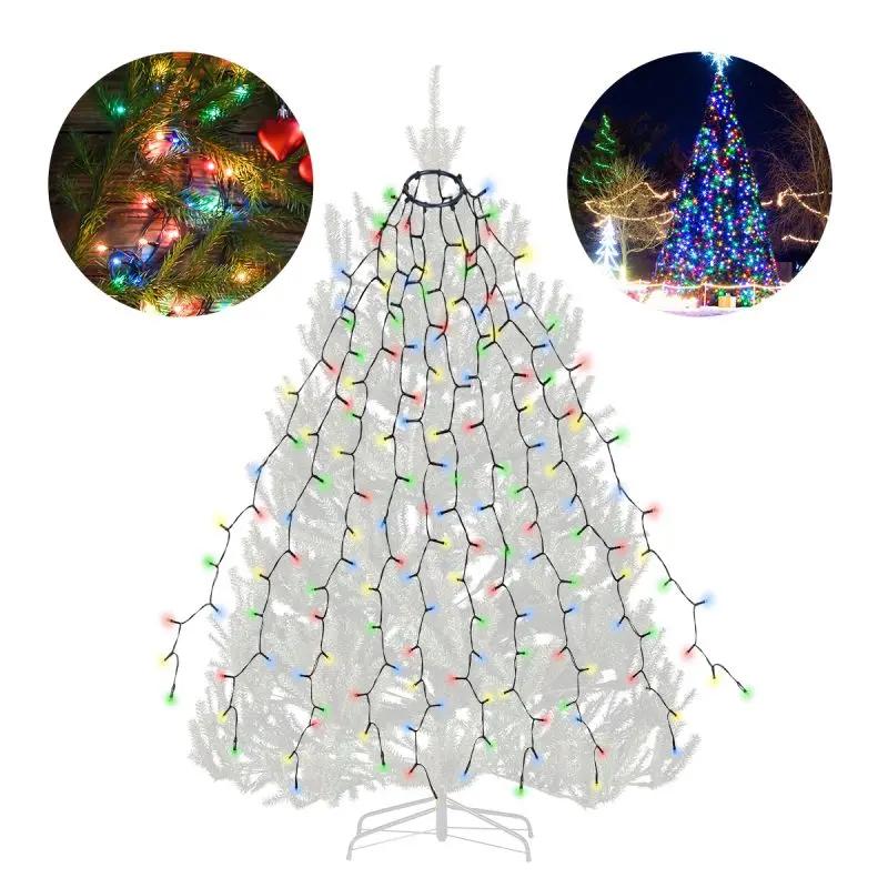 Salcar Weihnachtsbaum Lichterkette 10 Lichter – 9 Modi, IP44 Wasserdicht, Energiesparend – sekeymall