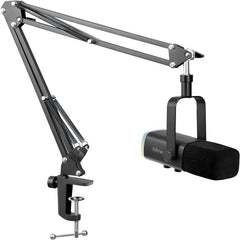FIFINE USB / XLR Dynamic Microphone with Arm, Mute Button and Headphone Jack