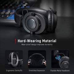 FIFINE 6.35 / 3.5mm studio headphones with 50mm driver