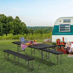 Sekey 3-piece 180 cm beer table set, 2 beer benches and beer table