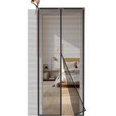 Sekey Magnet Fliegengitter für Balkontüren – Zuschneidbar & selbstklebend, ohne Bohren (bis 155x245 cm, Schwarz) Sekey