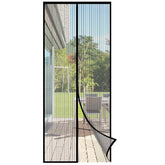 Sekey Fliegengitter Tür, Magnetisch, Reißfest, Ohne Bohren, Lichtdurchlässiger Insektenschutz mit 4 cm Klettband, Wetterfest & Langlebig, Schwarz SEKEYMALL