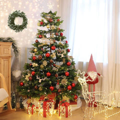 Salcar 2 m LED Lichterkette für Weihnachtsbaum, mit 10 Strängen, 200 LEDs, mit Fernbedienung, USB-betrieben