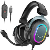 Fifine USB Gaming Headset mit Mikrofon, 3 EQ-Modi und 50mm Treiber Sekey