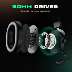FIFINE USB Gaming Headset with Microphone, 3 EQ Modes and 50mm Driver
