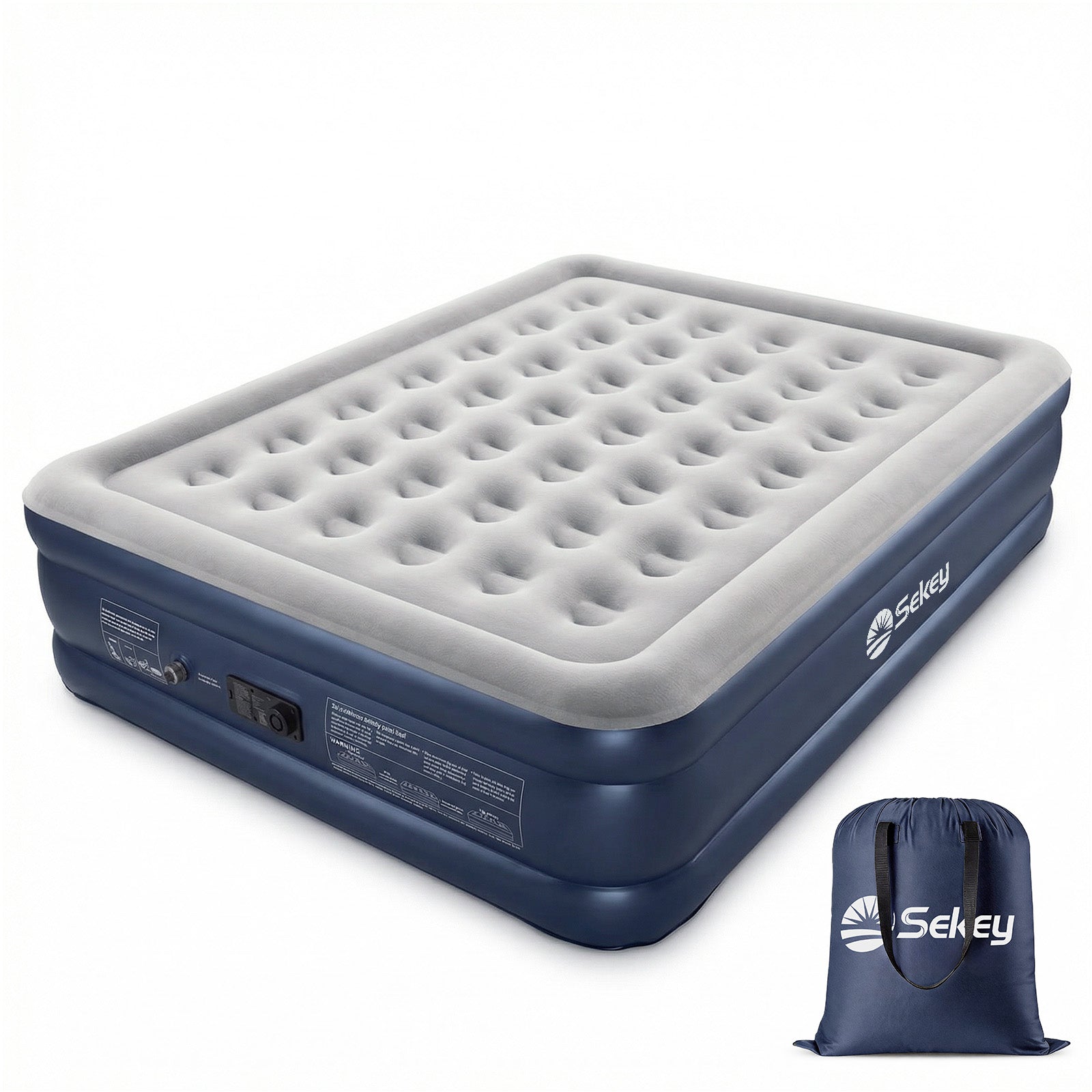 Sekey XXL Luftmatratze selbstaufblasend 2 Personen 203×152×46 cm, Luft – sekeymall