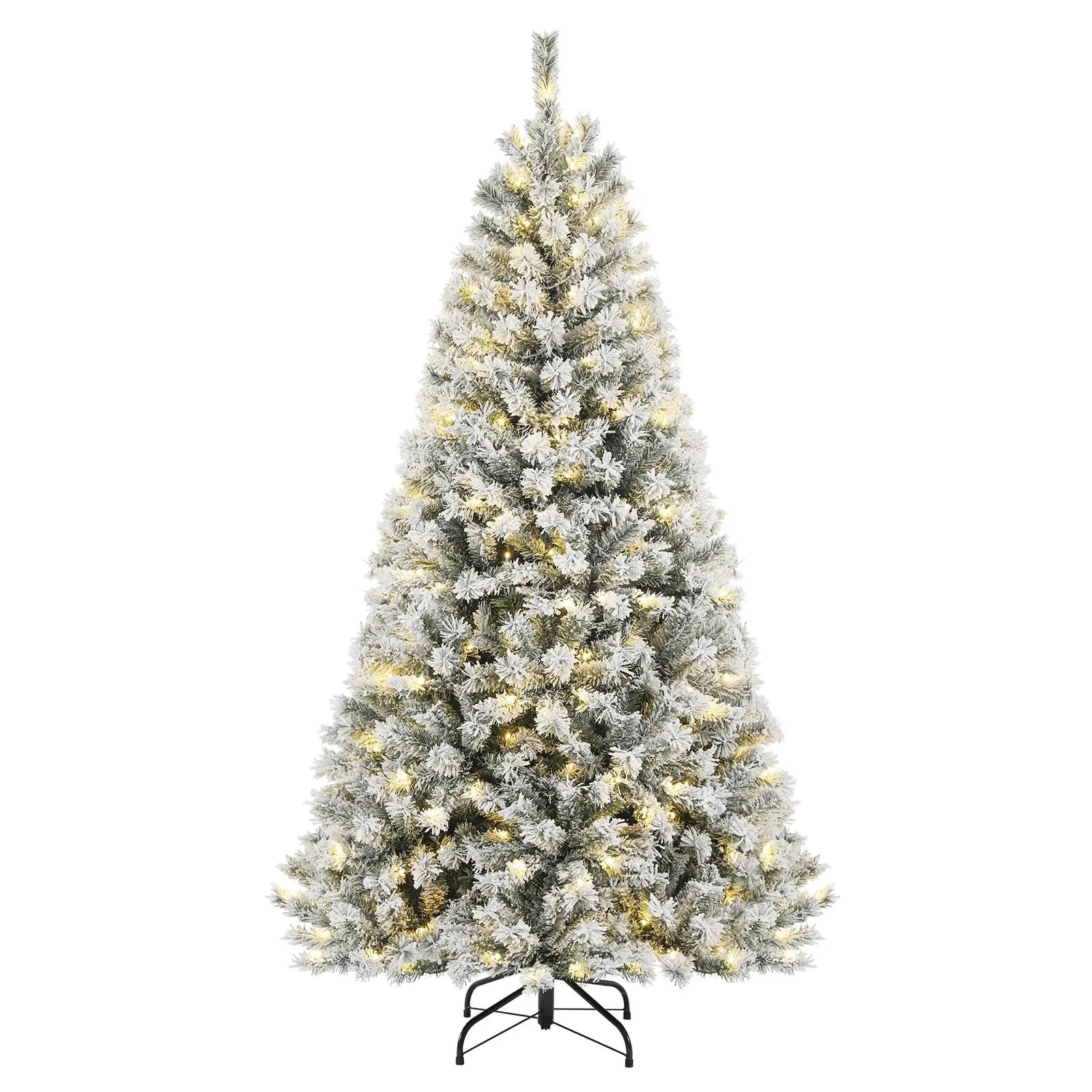Energieeffizienter LED-Kunstweihnachtsbaum mit Schnee & robustem Ständer – sekeymall