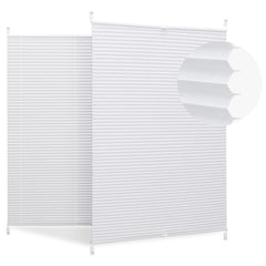 Sekey Plissee ohne Bohren – Blickdichtes Lichtschutz-Plissee mit glatter, sichtlochfreier Vorderseite