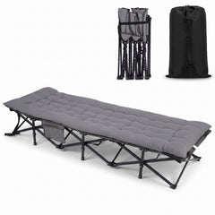 Salcar Klappbares Campingbett mit Matratze – 190 × 71 cm, 14 Standbeine, bis 250 kg, Gästebett & Feldbett
