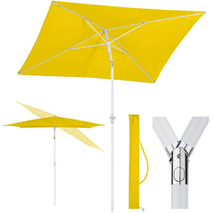 Sekey 180 x 125 cm Balkonschirm Rechteckig mit Schutzhülle, Sonnenschutz UV50+ Sekey