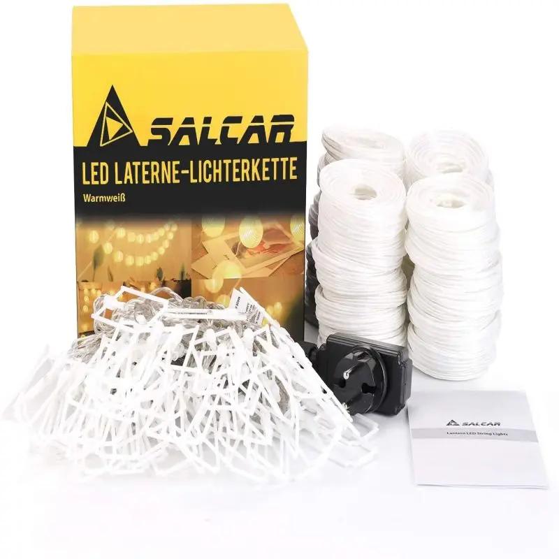SALCAR LED Cluster Lichterkette 10m – 400 LEDs, 8 Modi Mit Timer & Memory, IP44 Wasserdicht, Warmweiß