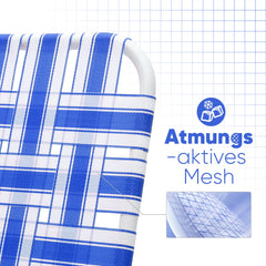 Sekey Faltbarer Campingstuhl mit Teakholz-Armlehnen – Bequemer Strand- & Gartenstuhl, atmungsaktiv & tragbar Sekey