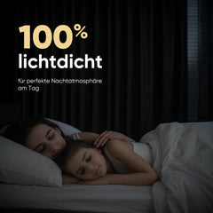 Sekey Verdunkelungsvorhang mit Ösen – Blickdichter Vorhang für Wohnzimmer & Schlafzimmer, 100 % Lichtschutz, Hellgrau