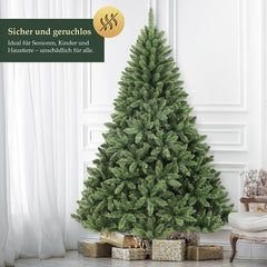 Salcar 120/150/180/210/240cm Künstlicher Weihnachtsbaum, mit 290/458/730/1066/1546 PVC-Nadeln