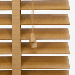 Sekey Jalousie aus Echtholz- Eichenfarbe - 50 mm Lamellen mit natürlicher Holzoptik Sekey