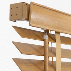 Sekey Jalousie aus Echtholz- Eichenfarbe - 50 mm Lamellen mit natürlicher Holzoptik Sekey