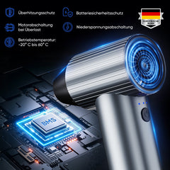 Salcar Elektrisches Staubgebläse X7 – Tragbares 3-Gang Air Duster mit Ultrakurzer Laufzeit für PC, Auto & Outdoor Salcar