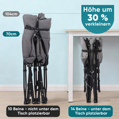 Sekey Klappbares Campingbett mit integrierter Matratze – 190 × 71 cm, 14 Standbeine, bis 250 kg, Gästebett & Feldbett