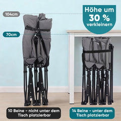 Salcar Klappbares Campingbett mit Matratze – 190 × 71 cm, 14 Standbeine, bis 250 kg, Gästebett & Feldbett