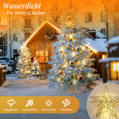 Salcar LED-Sterne 3er-Set Ø15 cm – Warmweiße Fensterdeko mit Netzstecker & Timer, Superhelle LEDs, Weihnachtsdeko für Innen & Außen Salcar