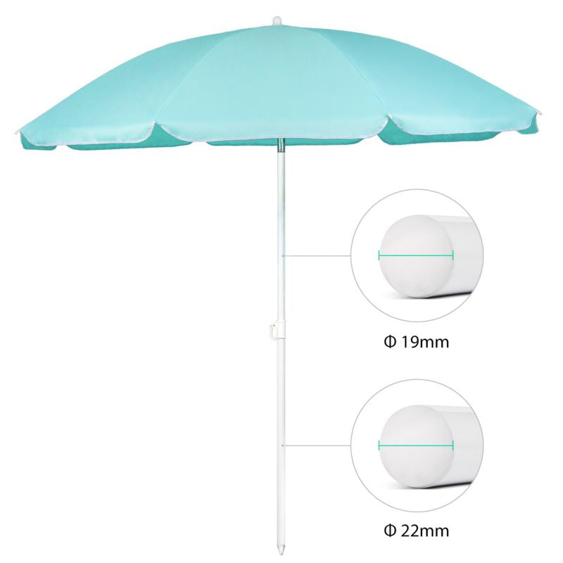 Sekey ∅ 160 cm beach umbrella with protective cover, sun protection UV25+