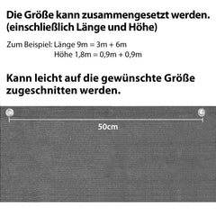 Sekey balcony privacy screen made of 220 g/m² HDPE, anthracite