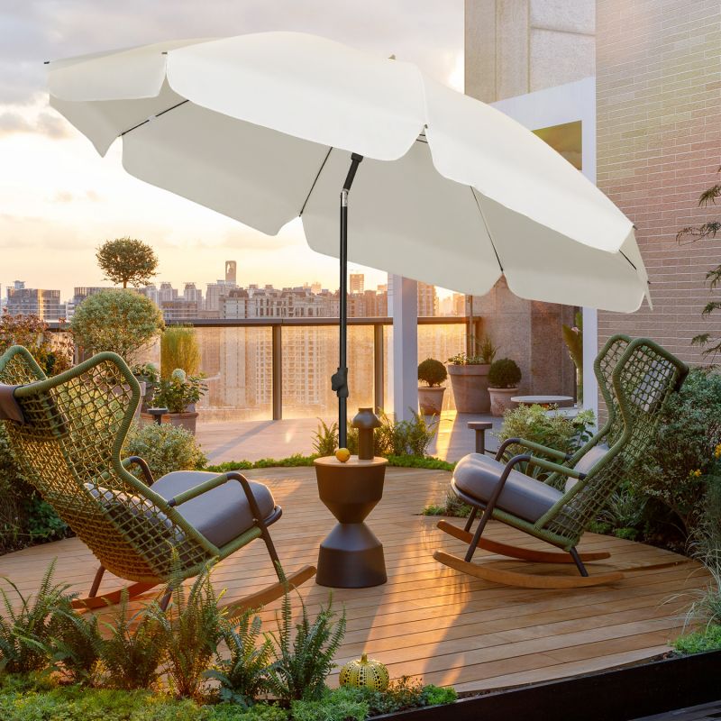 Sekey ∅ 200 cm parasol with valance, sun protection UV25+