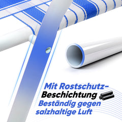 Sekey Faltbarer Campingstuhl mit Teakholz-Armlehnen – Bequemer Strand- & Gartenstuhl, atmungsaktiv & tragbar Sekey