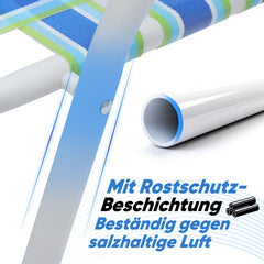 Sekey Faltbarer Campingstuhl mit Teakholz-Armlehnen – Bequemer Strand- & Gartenstuhl, atmungsaktiv & tragbar Sekey