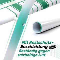 Sekey Faltbarer Campingstuhl mit Teakholz-Armlehnen – Bequemer Strand- & Gartenstuhl, atmungsaktiv & tragbar Sekey