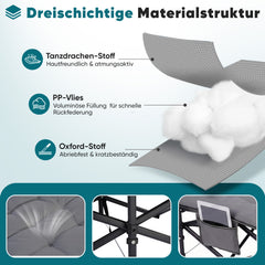 Salcar Klappbares Campingbett mit Matratze – 190 × 71 cm, 14 Standbeine, bis 250 kg, Gästebett & Feldbett