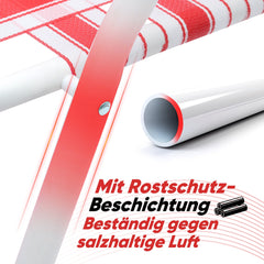 Sekey Faltbarer Campingstuhl mit Teakholz-Armlehnen – Bequemer Strand- & Gartenstuhl, atmungsaktiv & tragbar Sekey